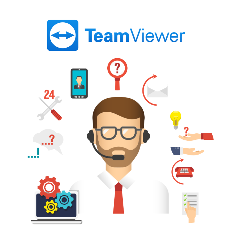 Prestation d'assistance technique pour déploiement et support de la solution TeamViewer, par notre équipe technique